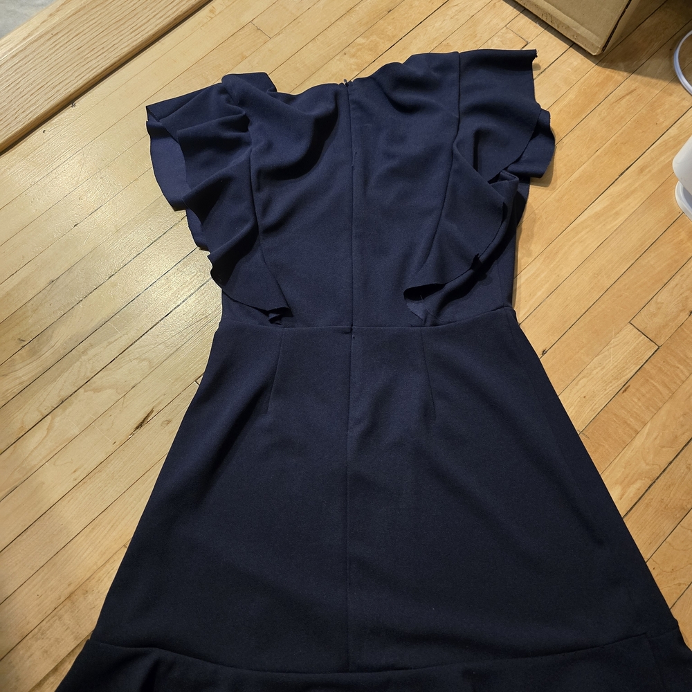 Altar'd State Navy Ruffle Mini Dress - Picture 3 of 3